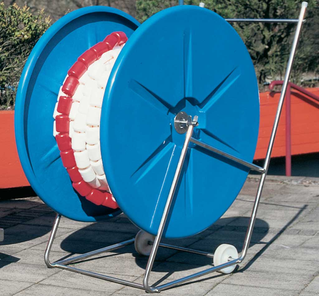 Leinen-Trommel mit Leinenwagen für Schwimmbahnleinen