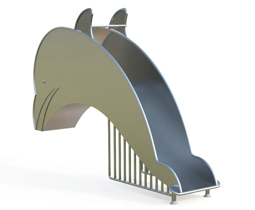 Toddler slide Dolphin (at the poolside) R201906-20