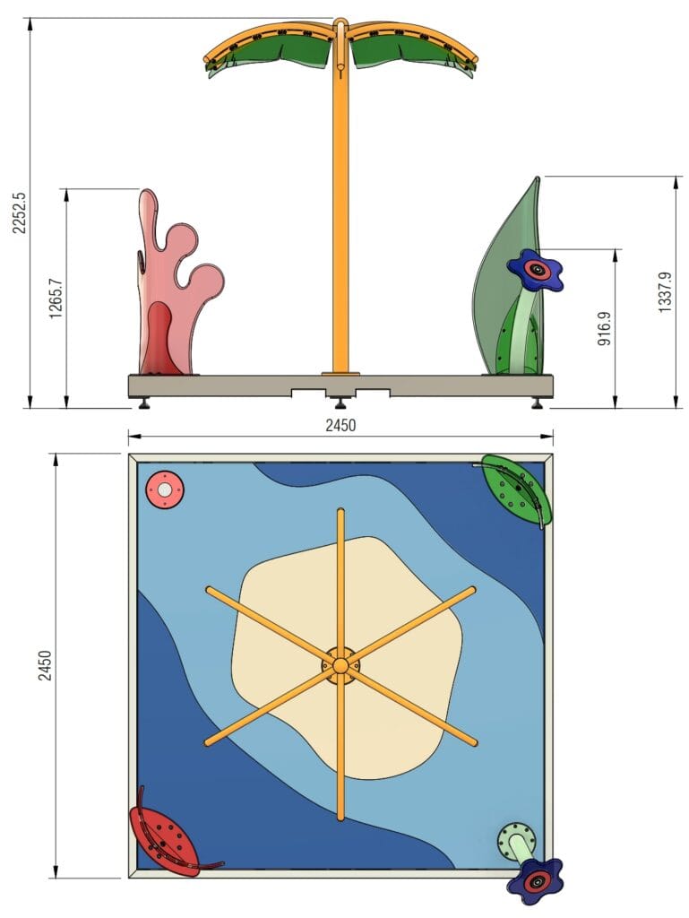 Zeichnung Funpad Ihr Experte für Schwimmsportgeräte und Wasserattraktionen für öffentliche Schwimmbäder