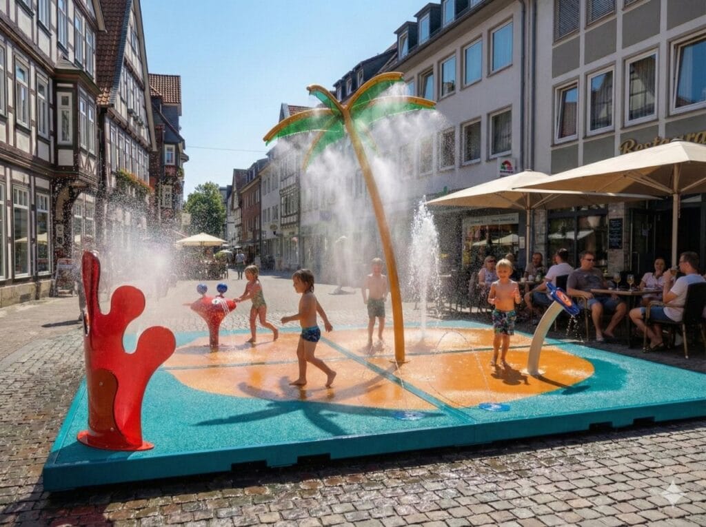 Grosse Insel Innenstadt mit zweifarbigem Fussboden Ihr Experte f&uuml;r Schwimmsportger&auml;te und Wasserattraktionen f&uuml;r &ouml;ffentliche Schwimmb&auml;der