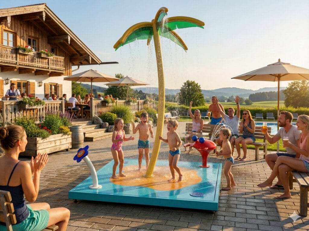 Kleine Insel im Freibad Ihr Experte f&uuml;r Schwimmsportger&auml;te und Wasserattraktionen f&uuml;r &ouml;ffentliche Schwimmb&auml;der